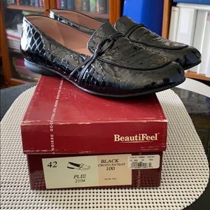 Beautifeel Plié Black Crocodile Patent Size 42